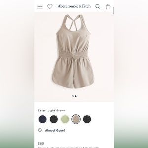 Light Brown Abercrombie & Fitch Traveler Romper in Women’s XXSP